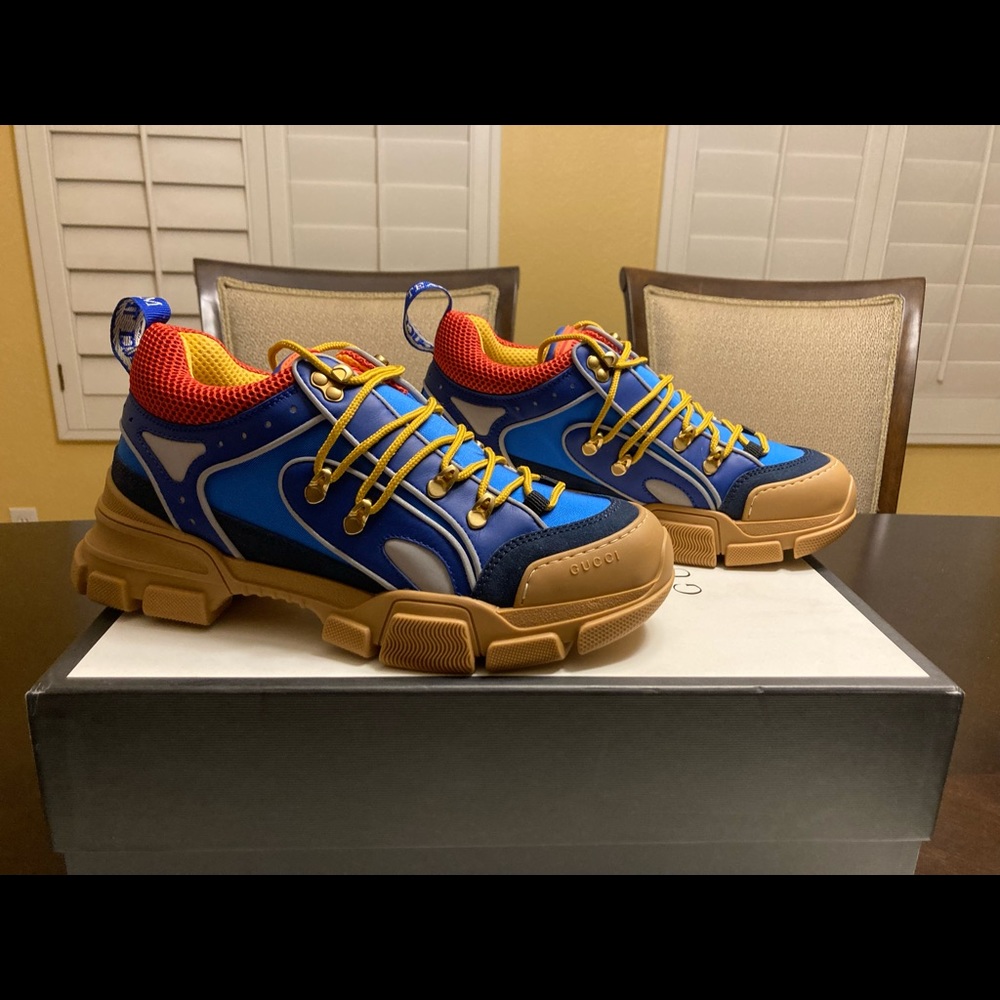 New Gucci Sega Flashtrek Blue Sneaker Shoes Size US 8.5 / UK 8 - Picture 12 of 13